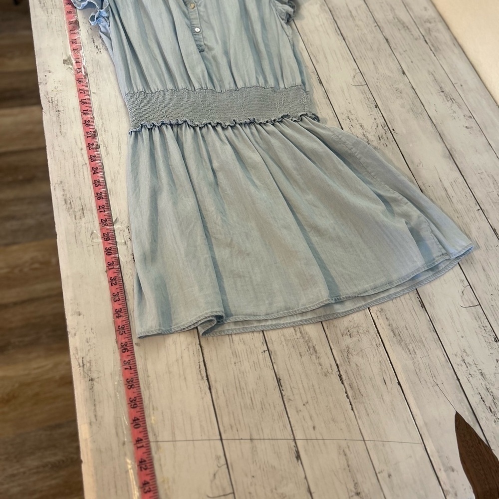 Rails Amina Smocked Mini Dress Large chambray - Picture 8 of 10